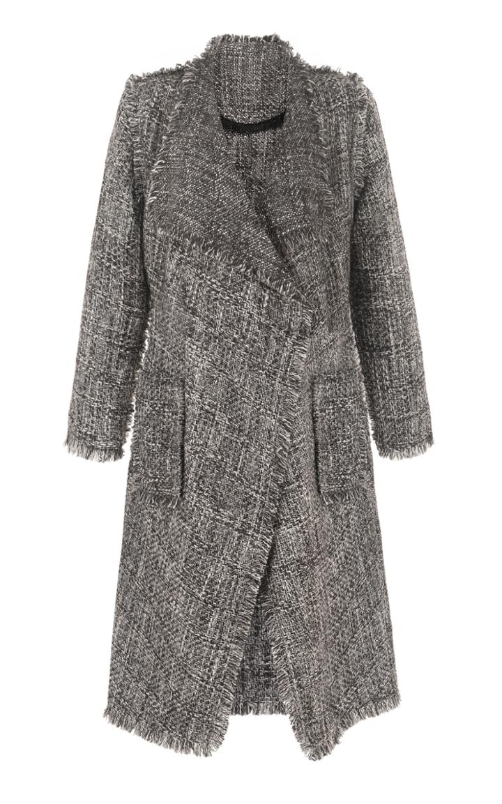 Moda Operandi Nevenka She Is Love Grey Boucle Coat