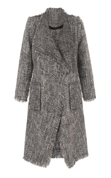 Moda Operandi Nevenka She Is Love Grey Boucle Coat