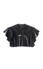 Philosophy Di Lorenzo Serafini Python Print Leather Crop Top