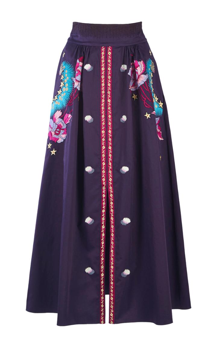 Temperley London Peacock Cotton Skirt