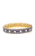 Sanjay Kasliwal 14k Gold Silver Sapphire And Diamond Bracelet