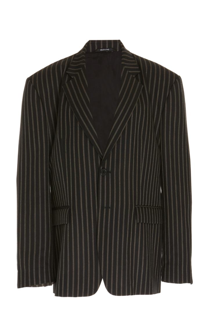 Maison Margiela Wool Pinstripe Blazer Jacket