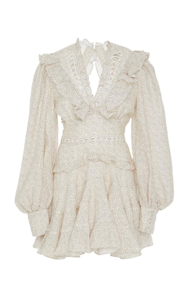 Acler Wickham Ruffled Cotton Mini Dress