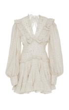 Acler Wickham Ruffled Cotton Mini Dress