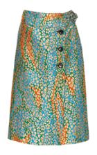 Marni Floral Metallic Wrap Skirt