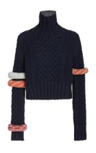 Moda Operandi Rosie Assoulin Bangle-detailed Wool-cotton Sweater
