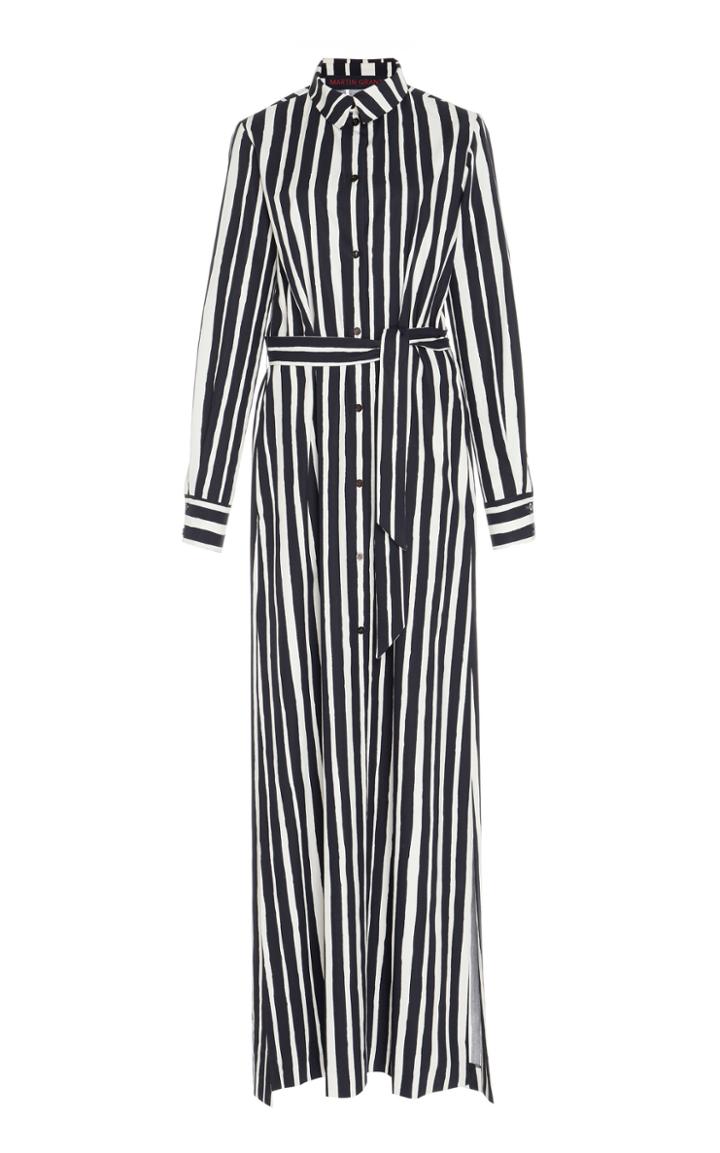 Martin Grant Striped Long Sleeve Shirt Dress