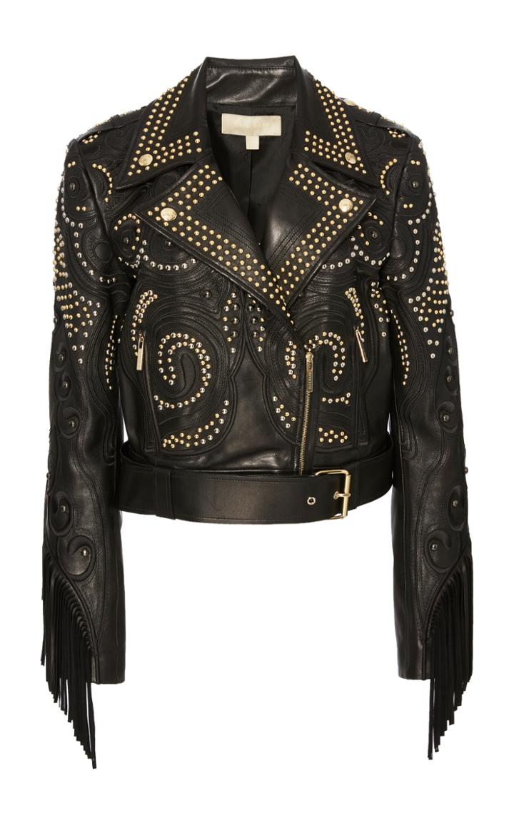 Elie Saab Fringe And Studded Jacket