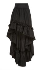 Loveshackfancy Kalista Asymmetrical Ruffled Taffeta Skirt