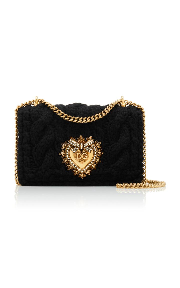 Moda Operandi Dolce & Gabbana Devotion Small Crochet Knit Crossbody Bag