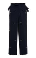 Bode Navy Studded Side-tie Trouser