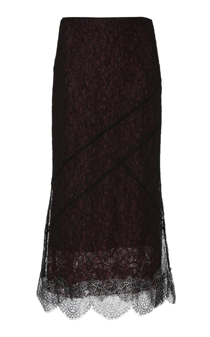 Anas Jourden Two-tone Lace Midi Skirt