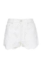 Off-white C/o Virgil Abloh Embroidered Denim Shorts