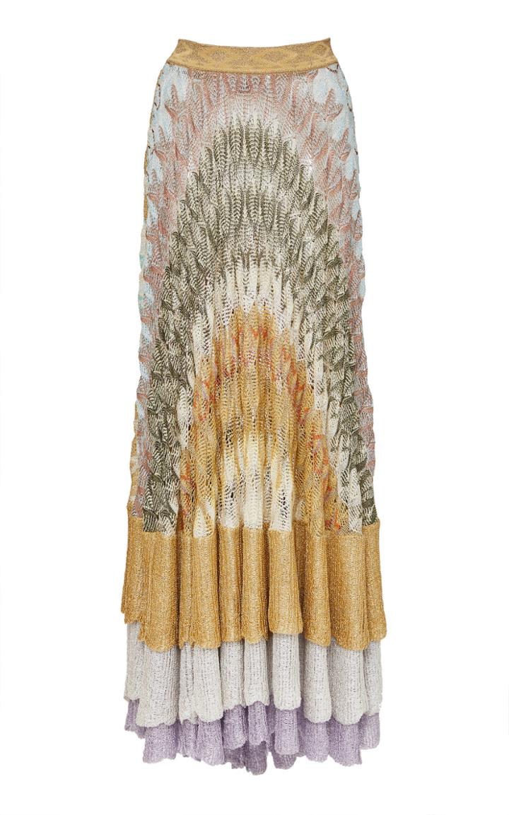 Missoni Printed Linen And Cotton Skirt