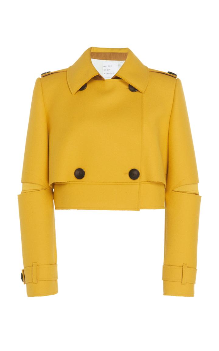 Maison Rabih Kayrouz Cropped Double-breasted Virgin Wool Jacket