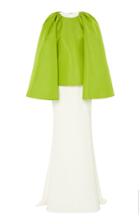 Christian Siriano Voluminous Sleeve Silk Gown