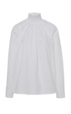 Prada Smocked Cotton-poplin Shirt