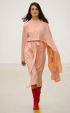 Matriel Asymmetric Crepe Cape Dress