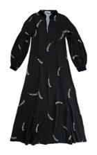 Ksenia Schnaider Lily Print Peasant Sleeve Mini Dress