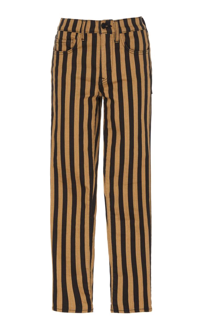 Moda Operandi Nili Lotan Mid Rise Striped Jeans Size: 24