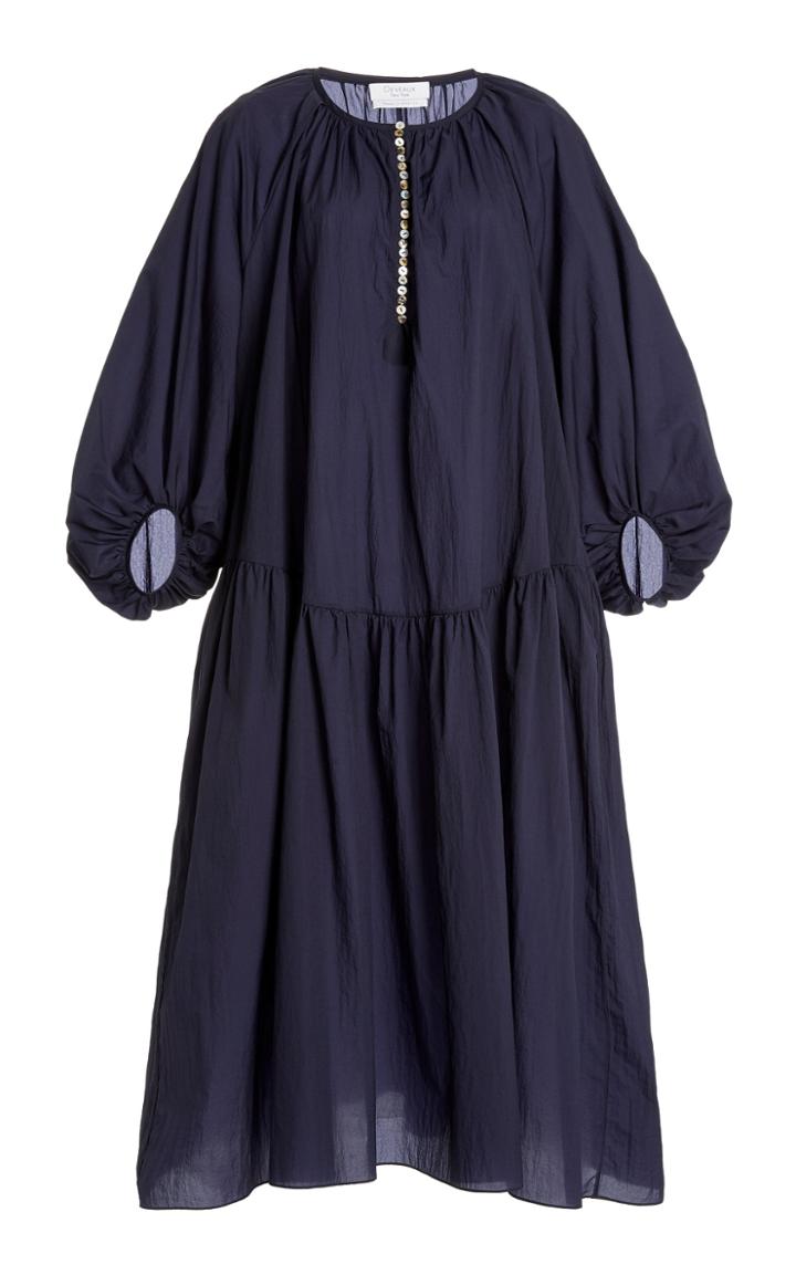 Moda Operandi Deveaux Ruth Oversized Crinkled Voile Midi Dress