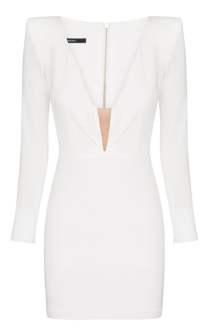 Alex Perry Miller V-neck Crepe Mini Dress