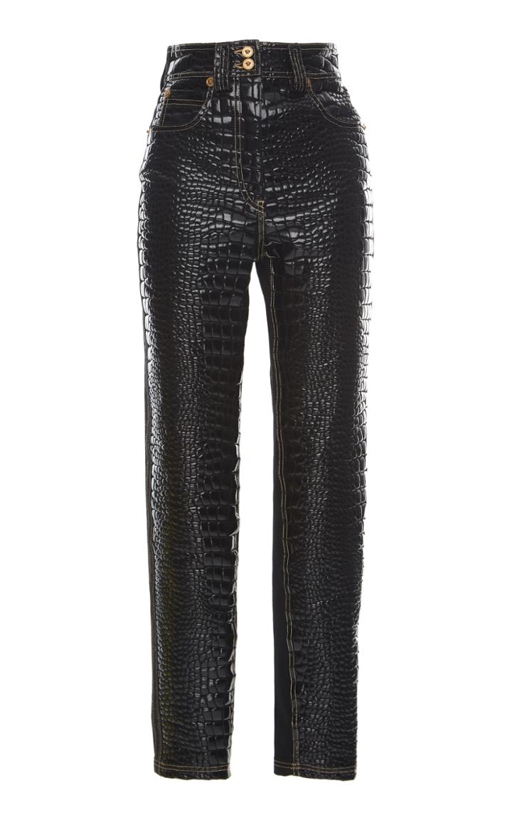 Versace Embossed Straight Leg Jean