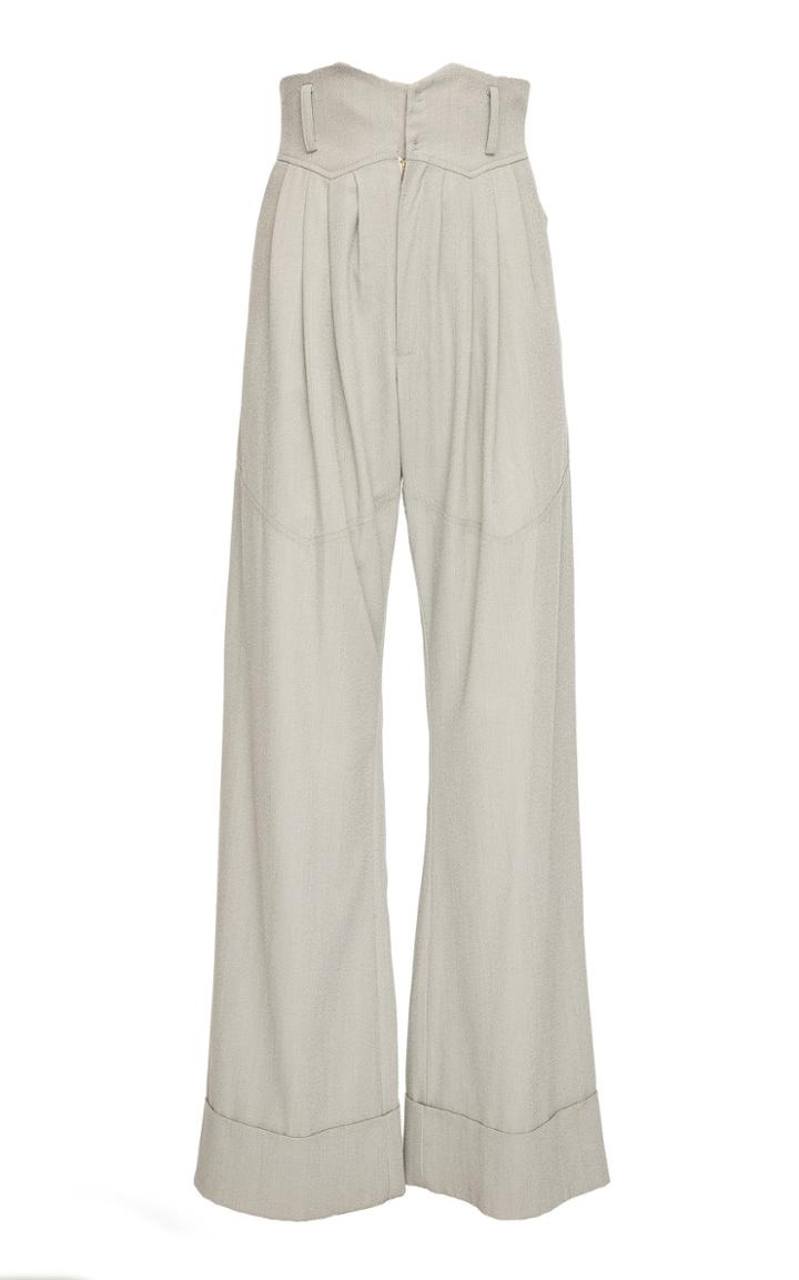Situationist High-rise Wool Wide-leg Pants