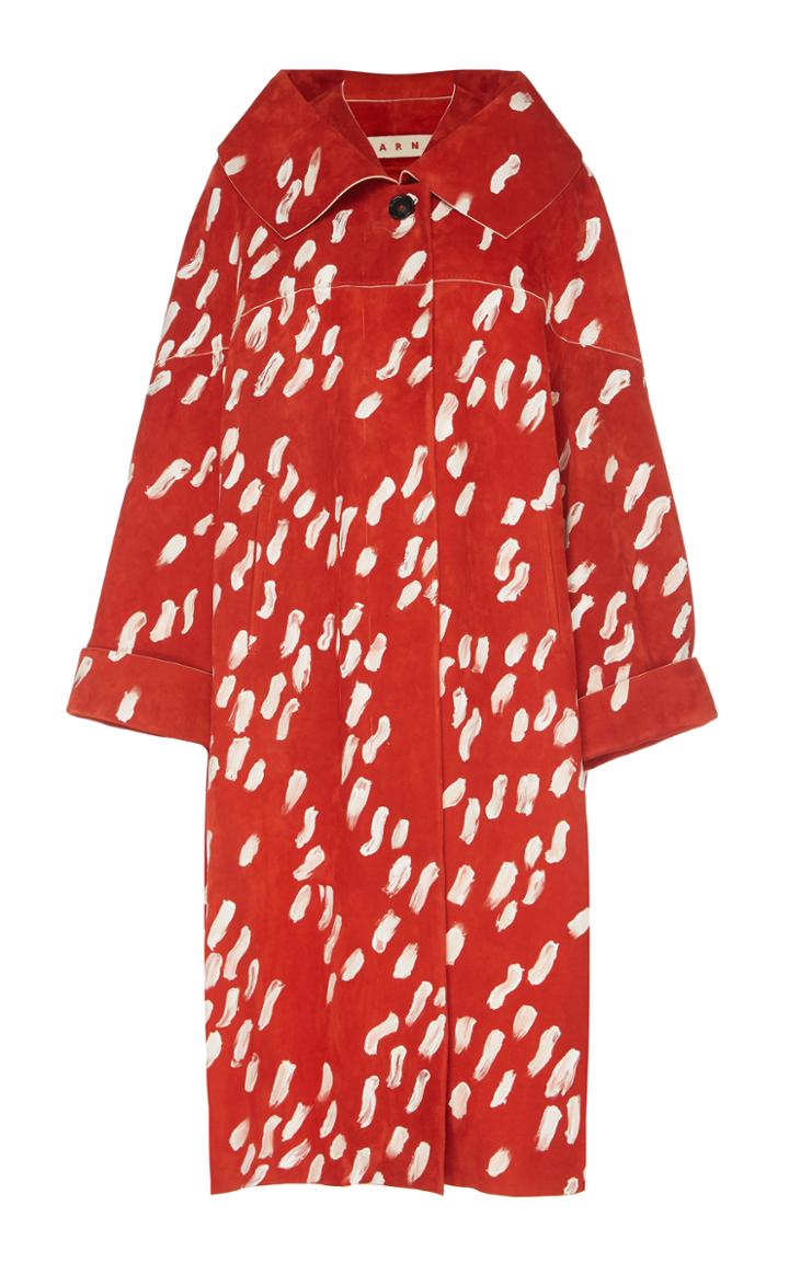 Marni Printed Suede Coat