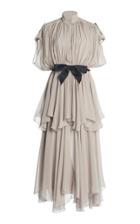 Moda Operandi Giambattista Valli Bow-embellished Georgette Dress