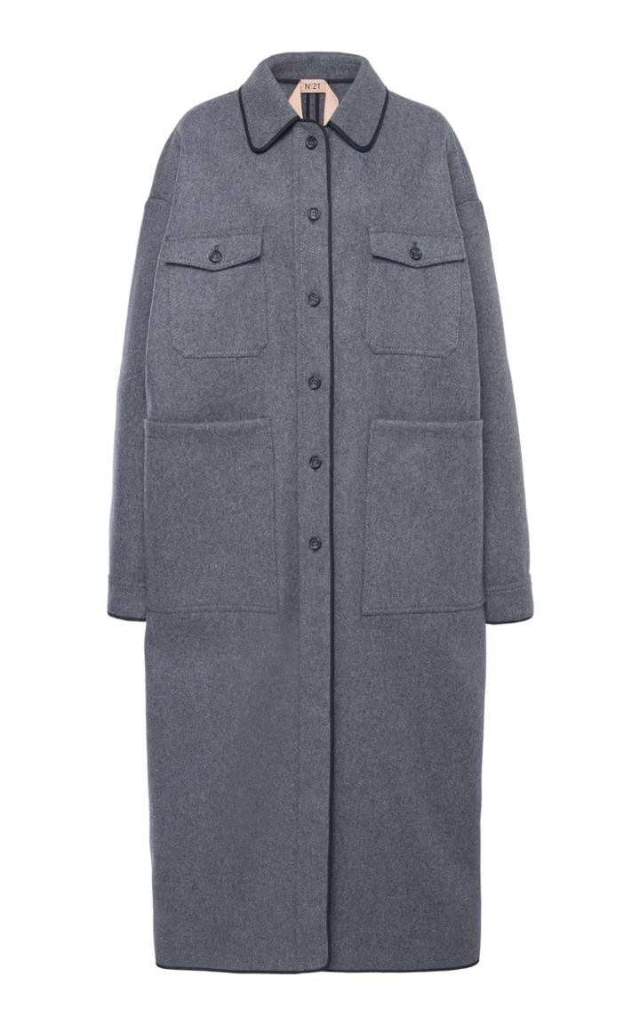 Moda Operandi N21 Piped Wool Coat