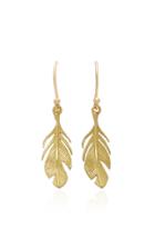Annette Ferdinandsen 18k Gold Feather Earrings