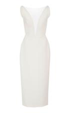 Romona Keveza Tea-length Cocktail Dress