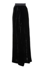 Vika Gazinskaya Wrap-detail Wide-leg Velvet Pants
