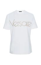 Versace Logo-front Cotton T-shirt