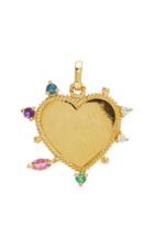 Moda Operandi Carolina Neves 18k Yellow Gold Multi Gemstones Heart Charm