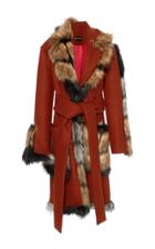 Christian Siriano Faux Fur Wrap Coat