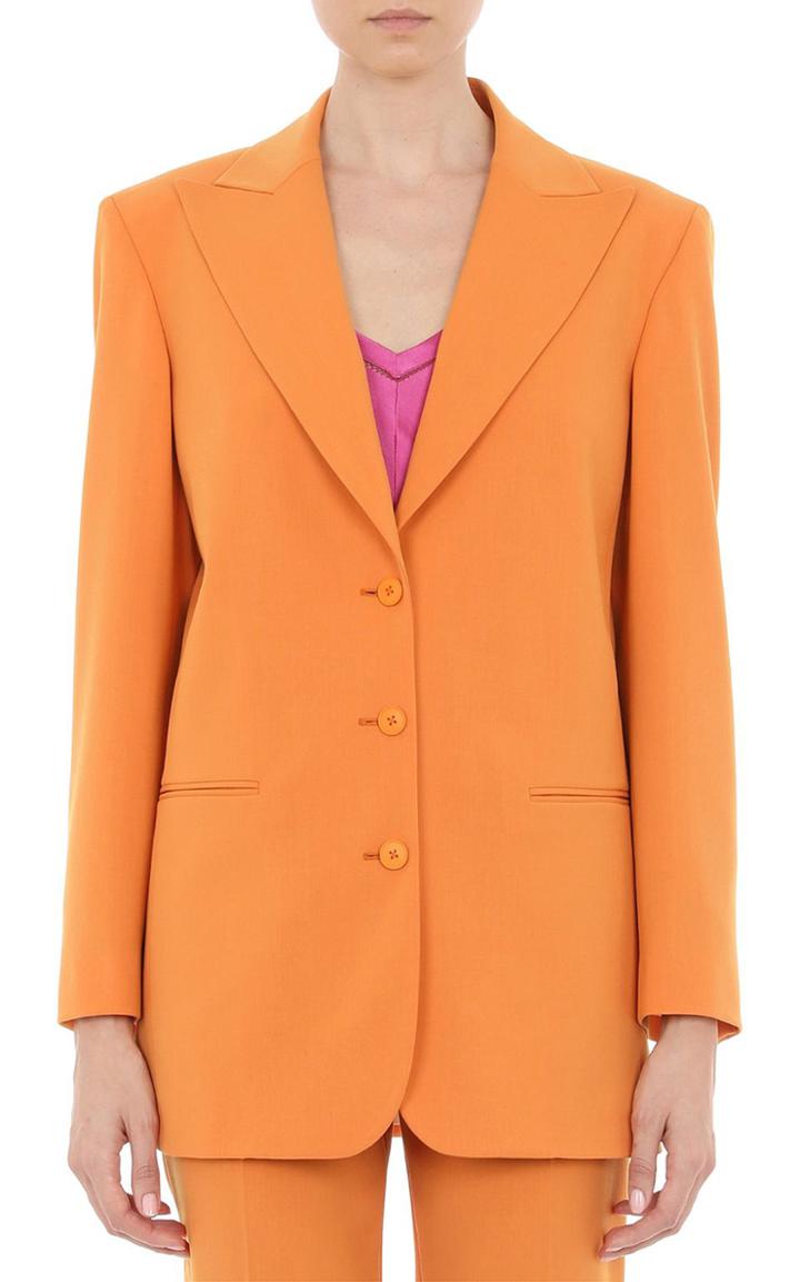 Moda Operandi Alberta Ferretti Wool-blend Gabardine Single-breasted Blazer