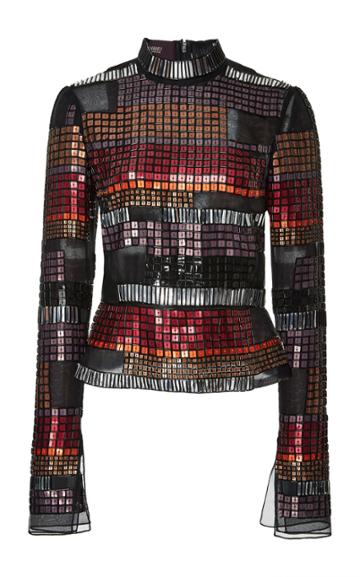 Bibhu Mohapatra Beaded Mosaic Blouse