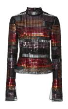 Bibhu Mohapatra Beaded Mosaic Blouse