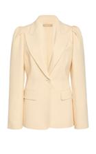 Michael Kors Collection Puff Sleeve Cady Blazer
