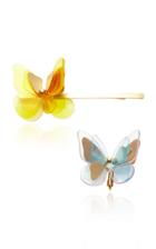 Zimmermann Set-of-two Butterfly Gold-plated Resin Hair Clips