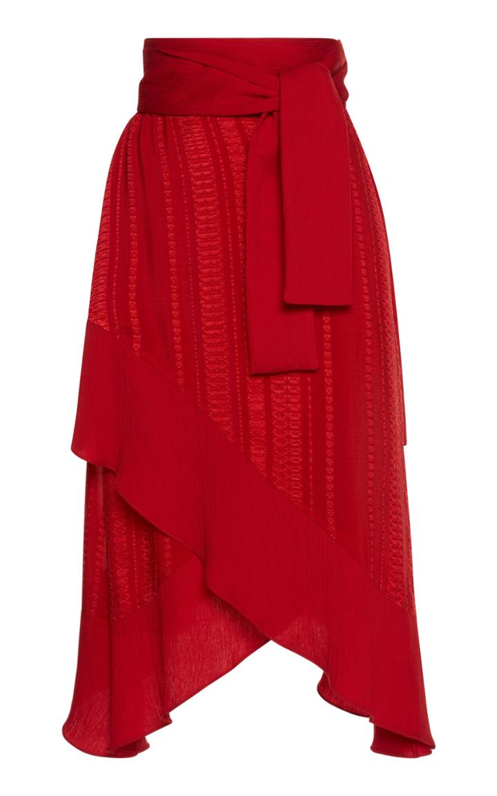 Zeus + Dione Muses Asymmetrical Silk Wrap Skirt