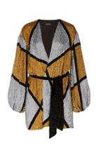 Retrofte Gabrielle Sequined Color-block Dress Size: S