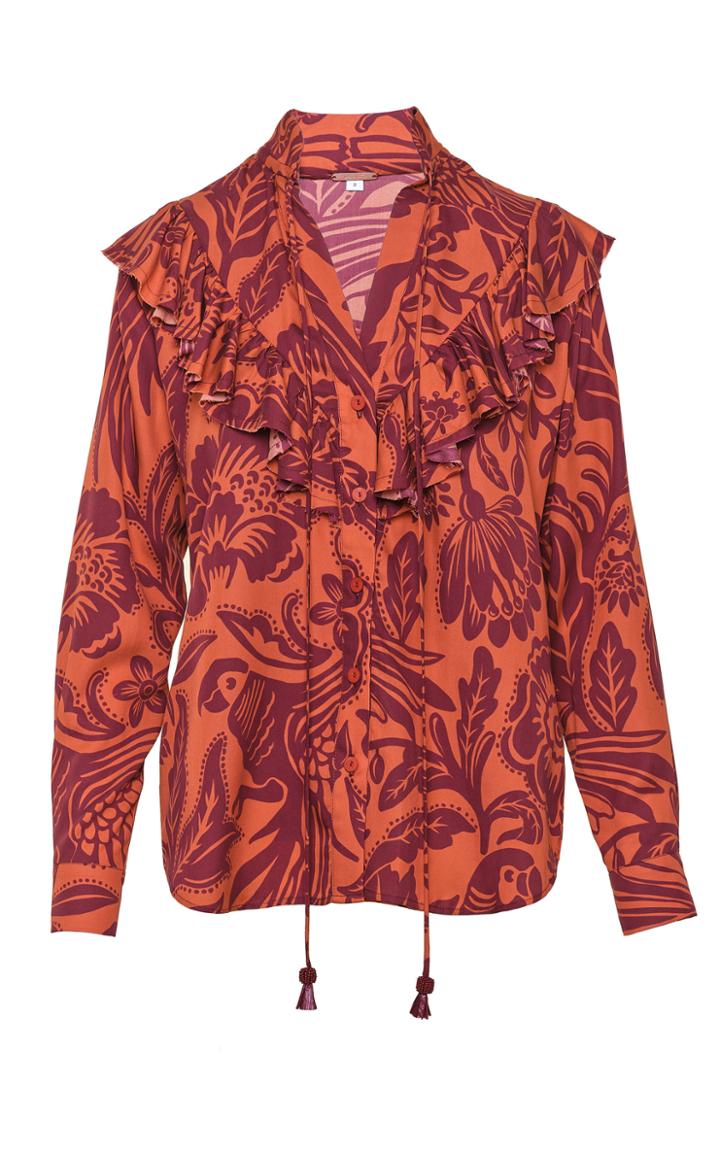 Moda Operandi Johanna Ortiz Dreams Of Orient Printed Poplin Tops