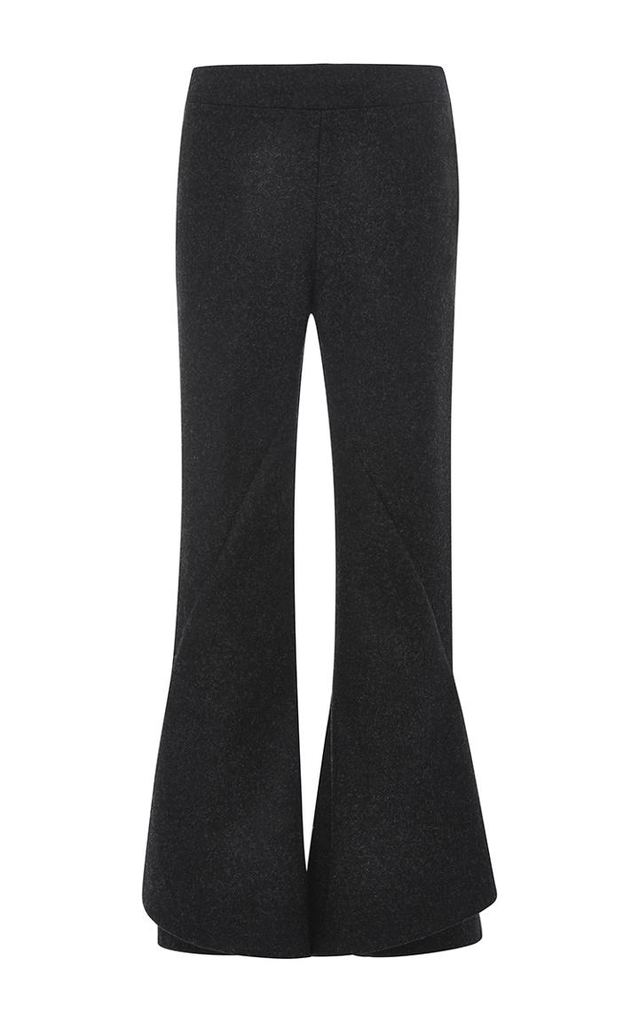 Mary Katrantzou Grey Felted Wool Clockwork Trousers