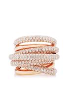 Moda Operandi Shay 18k Rose Gold Diamond Orbit Ring Size: 5