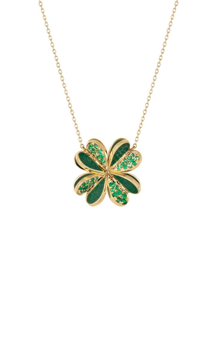 Moda Operandi Aisha Baker Lucky You Emerald Necklace