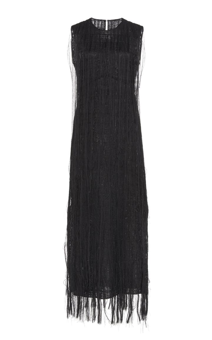 Moda Operandi Marina Moscone Fringed Sleeveless Silk-blend Dress Size: 0