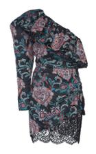 Dundas Printed Poplin One Shoulder Mini Dress